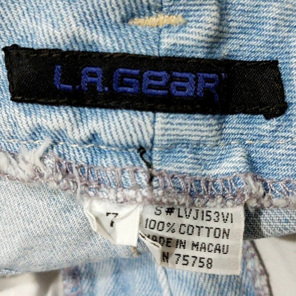 La Gear Super High Waisted 80s Tapered Jeans Light Wash L.A. Gear View 3